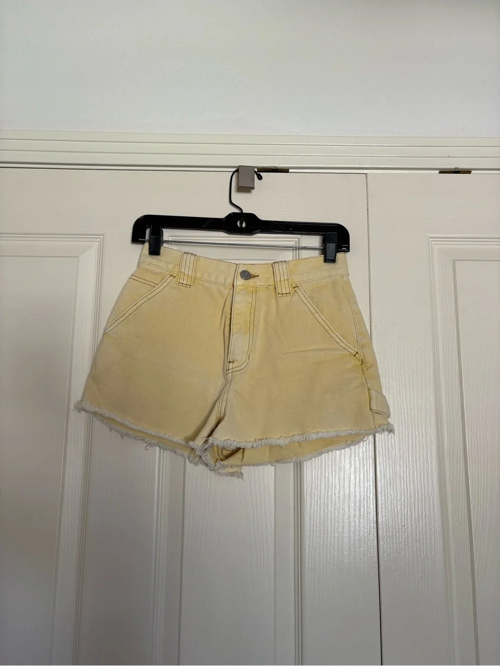 PacSun Pale Yellow Denim Shorts